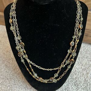 NWT Loft Multi Strand Gold Necklace